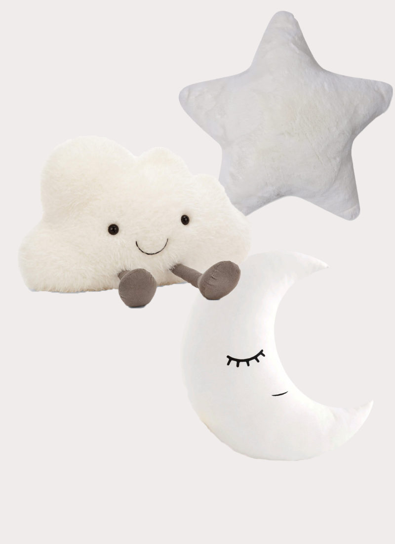 Star, Moon, and Cloud Pillows