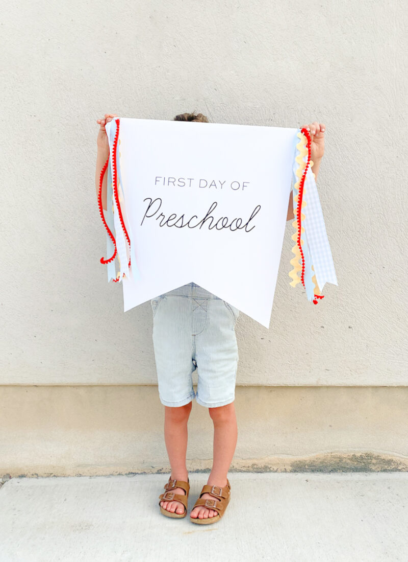 First Day of Preschool Banner